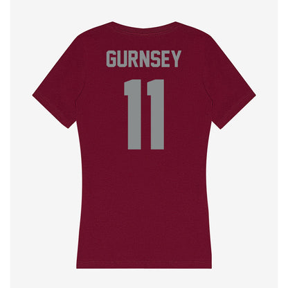 Montana - NCAA Football : Cameron Gurnsey - Women's V-Neck T-Shirt-1