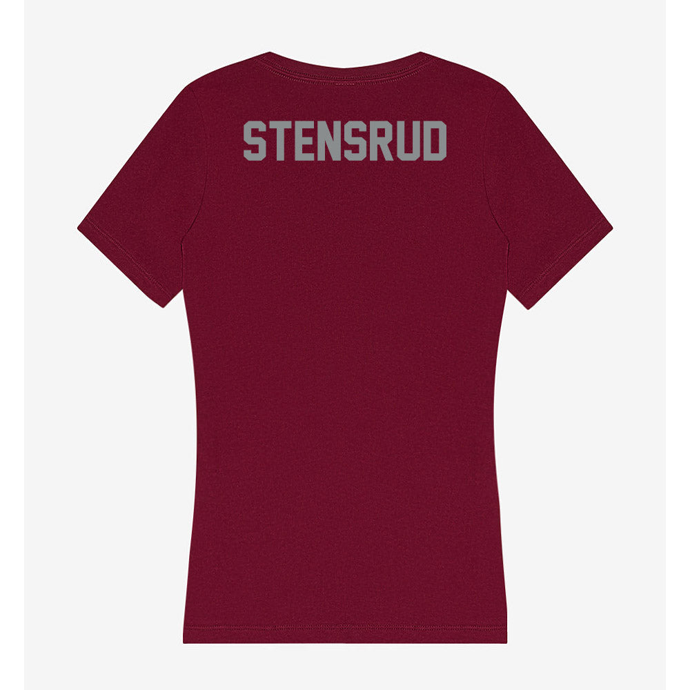 Montana - NCAA Women's Golf : Anna Stensrud - Women's V-Neck T-Shirt-1