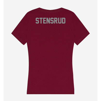 Montana - NCAA Women's Golf : Anna Stensrud - Women's V-Neck T-Shirt-1