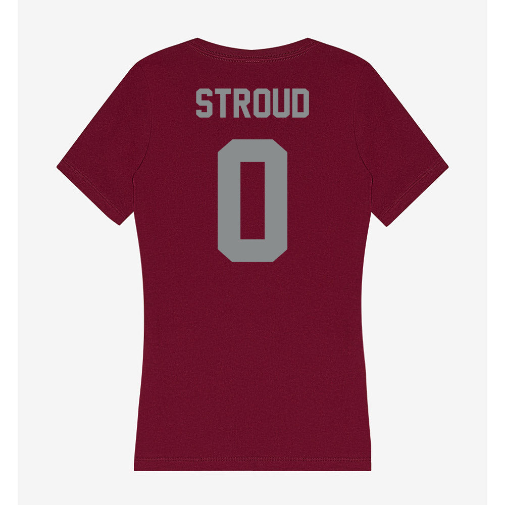Montana - NCAA Football : Gabe Stroud - Women's V-Neck T-Shirt-1