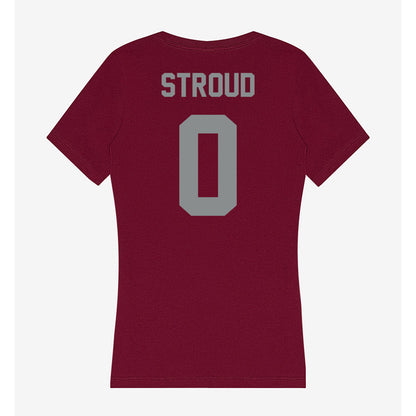 Montana - NCAA Football : Gabe Stroud - Women's V-Neck T-Shirt-1