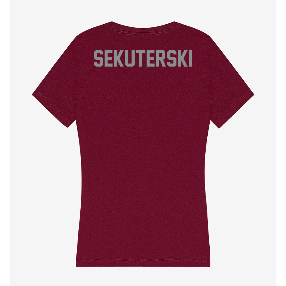 Montana - NCAA Men's Track & Field : Caiden Sekuterski - Women's V-Neck T-Shirt-1