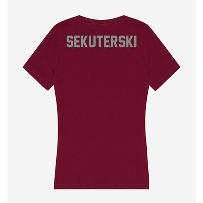 Montana - NCAA Men's Track & Field : Caiden Sekuterski - Women's V-Neck T-Shirt-1