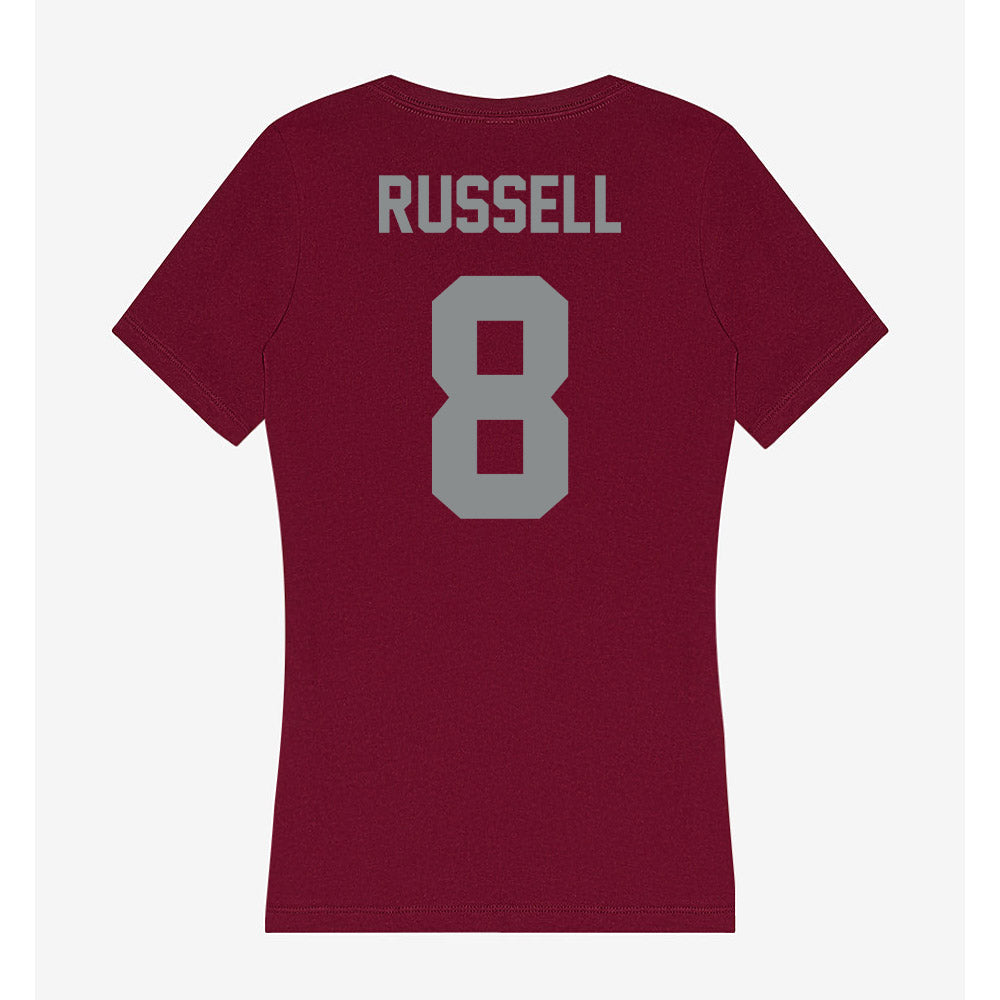 Montana - NCAA Women's Soccer : Grace Russell - Women's V-Neck T-Shirt-1