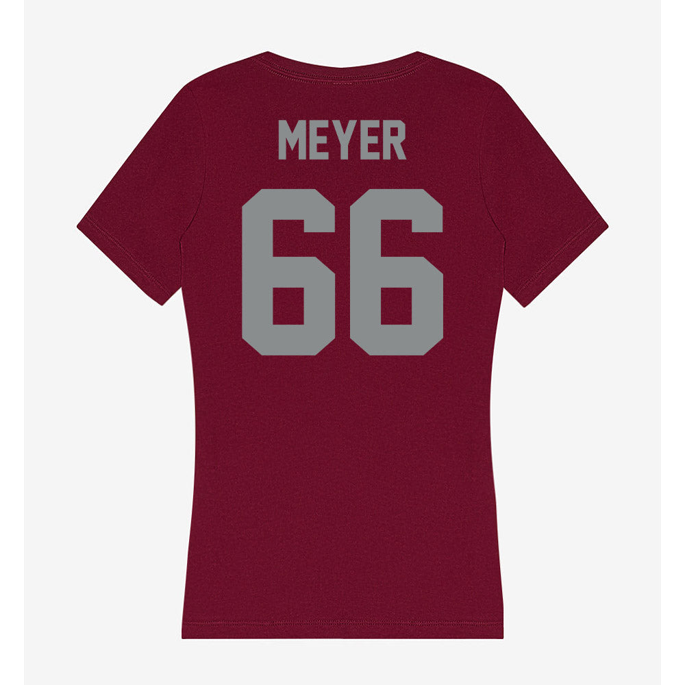Montana - NCAA Football : Ezra Meyer - Women's V-Neck T-Shirt-1