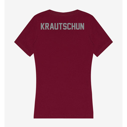 Montana - NCAA Men's Track & Field : Lane Krautschun - Women's V-Neck T-Shirt-1