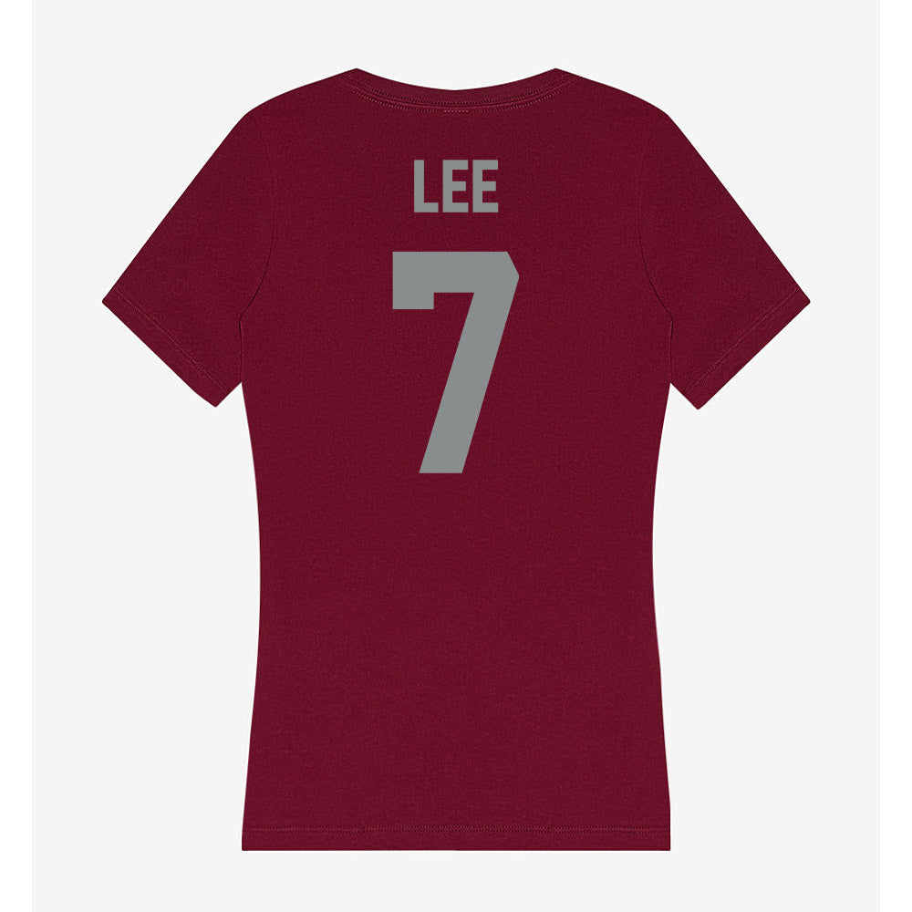 Montana - NCAA Women's Soccer : Lane Lee - Women's V-Neck T-Shirt-1