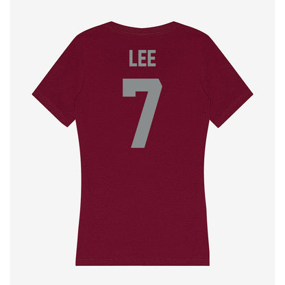 Montana - NCAA Women's Soccer : Lane Lee - Women's V-Neck T-Shirt-1