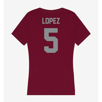 Montana - NCAA Softball : Grace Lopez - Women's V-Neck T-Shirt-1
