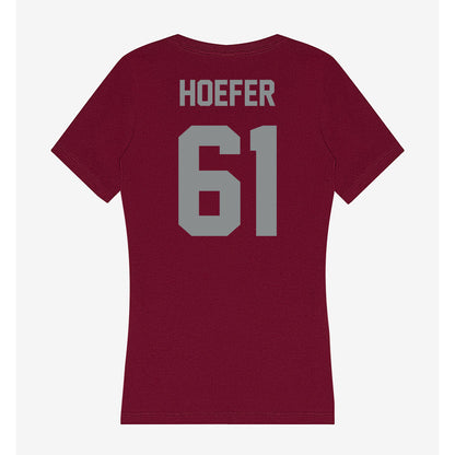 Montana - NCAA Football : Lincoln Hoefer - Women's V-Neck T-Shirt-1