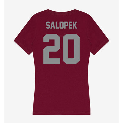 Montana - NCAA Football : Sage Salopek - Women's V-Neck T-Shirt-1