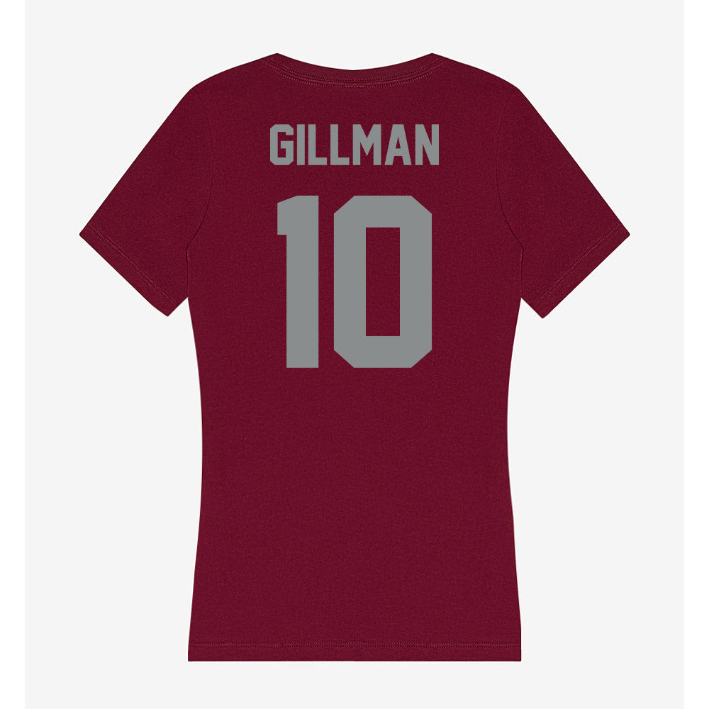 Montana - NCAA Football : Eli Gillman - Women's V-Neck T-Shirt-1