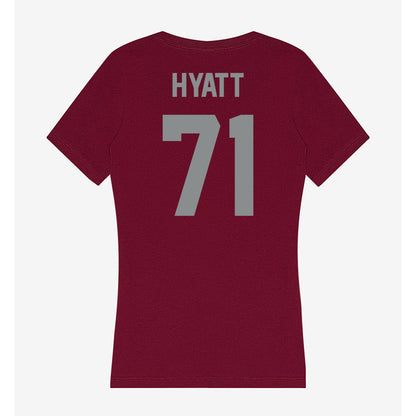 Montana - NCAA Football : Quinlan Hyatt - Women's V-Neck T-Shirt-1