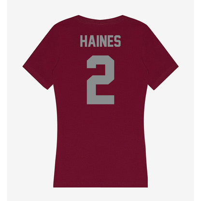 Montana - NCAA Football : Hunter Haines - Women's V-Neck T-Shirt-1