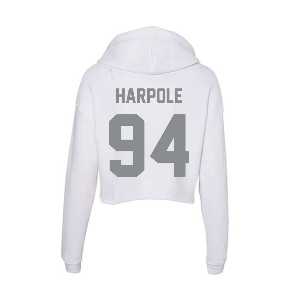 Montana - NCAA Football : Cole Harpole - Women's Crop Fleece Hoodie-1