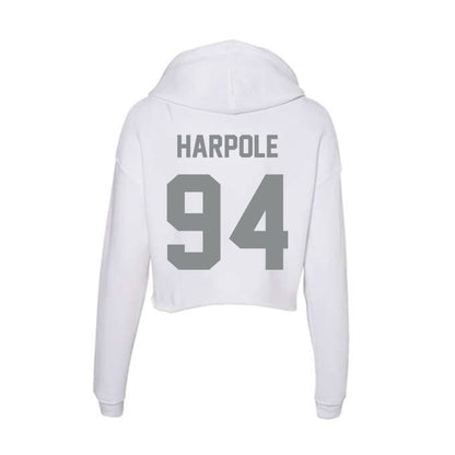 Montana - NCAA Football : Cole Harpole - Women's Crop Fleece Hoodie-1