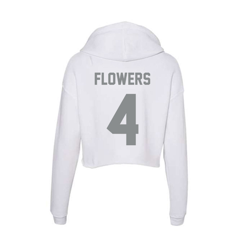 Montana - NCAA Football : Luke Flowers - Classic Shersey Women's Crop Fleece Hooded Sweatshirt-1