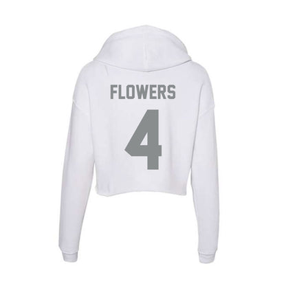 Montana - NCAA Football : Luke Flowers - Classic Shersey Women's Crop Fleece Hooded Sweatshirt-1