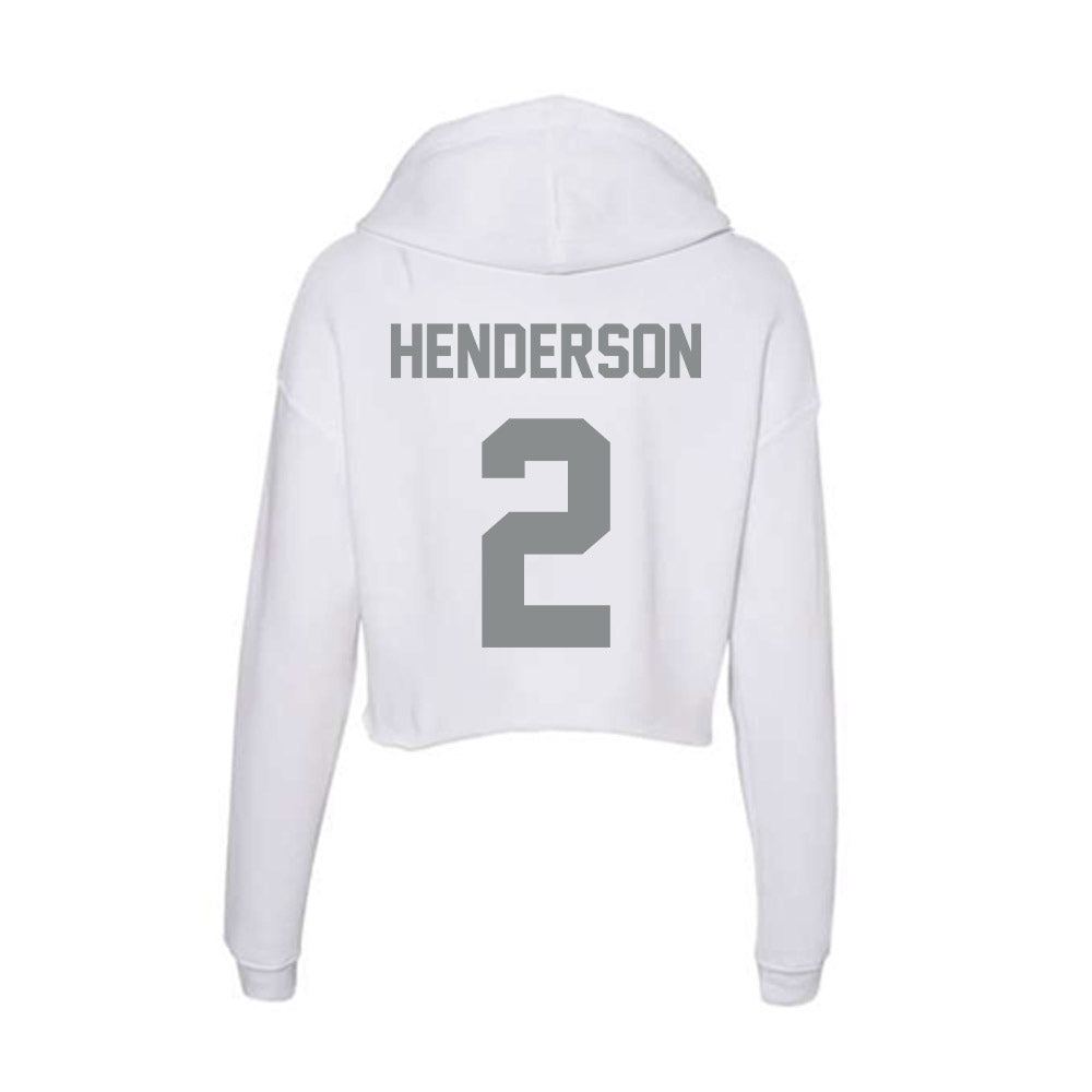 Montana - NCAA Men's Basketball : Chaseh Henderson - Women's Crop Fleece Hoodie-1