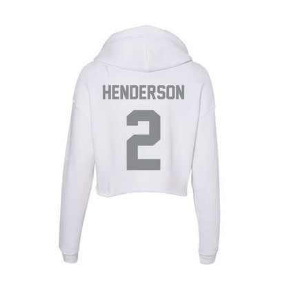 Montana - NCAA Men's Basketball : Chaseh Henderson - Women's Crop Fleece Hoodie-1