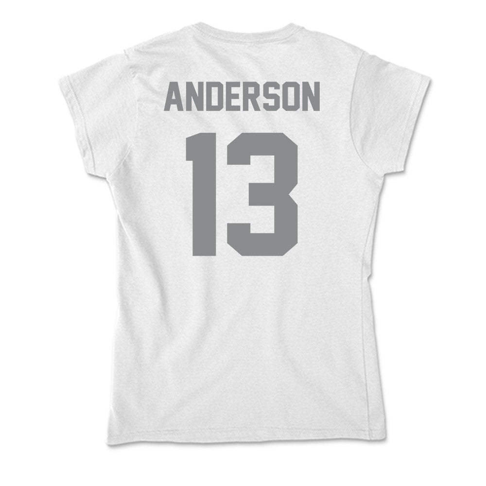 Montana - NCAA Men's Basketball : Courtney Anderson - Soft Style Women’s T-Shirt-1
