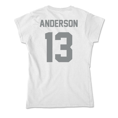 Montana - NCAA Men's Basketball : Courtney Anderson - Soft Style Women’s T-Shirt-1