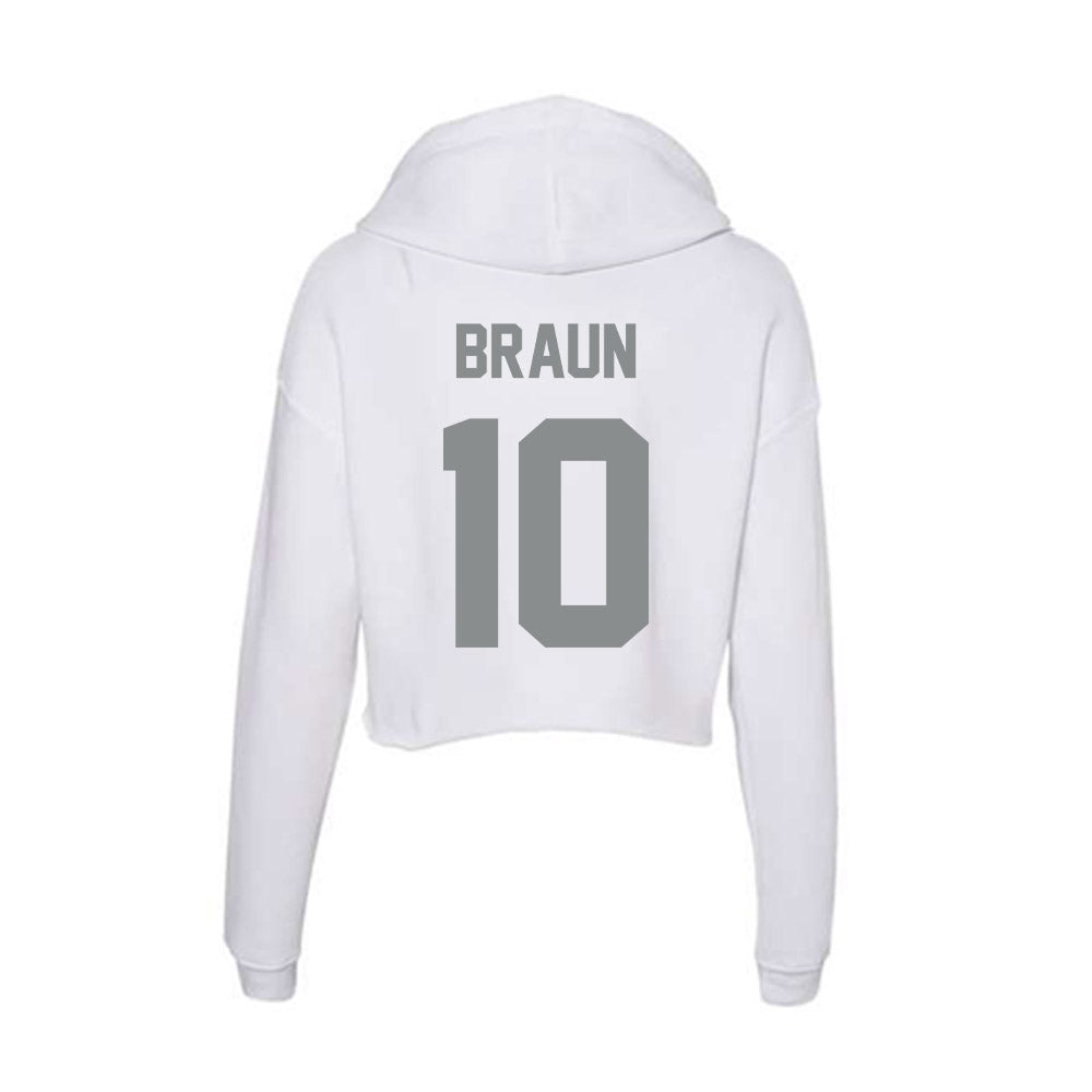 Montana - NCAA Softball : Brooklynn Braun - Women's Crop Fleece Hoodie-1
