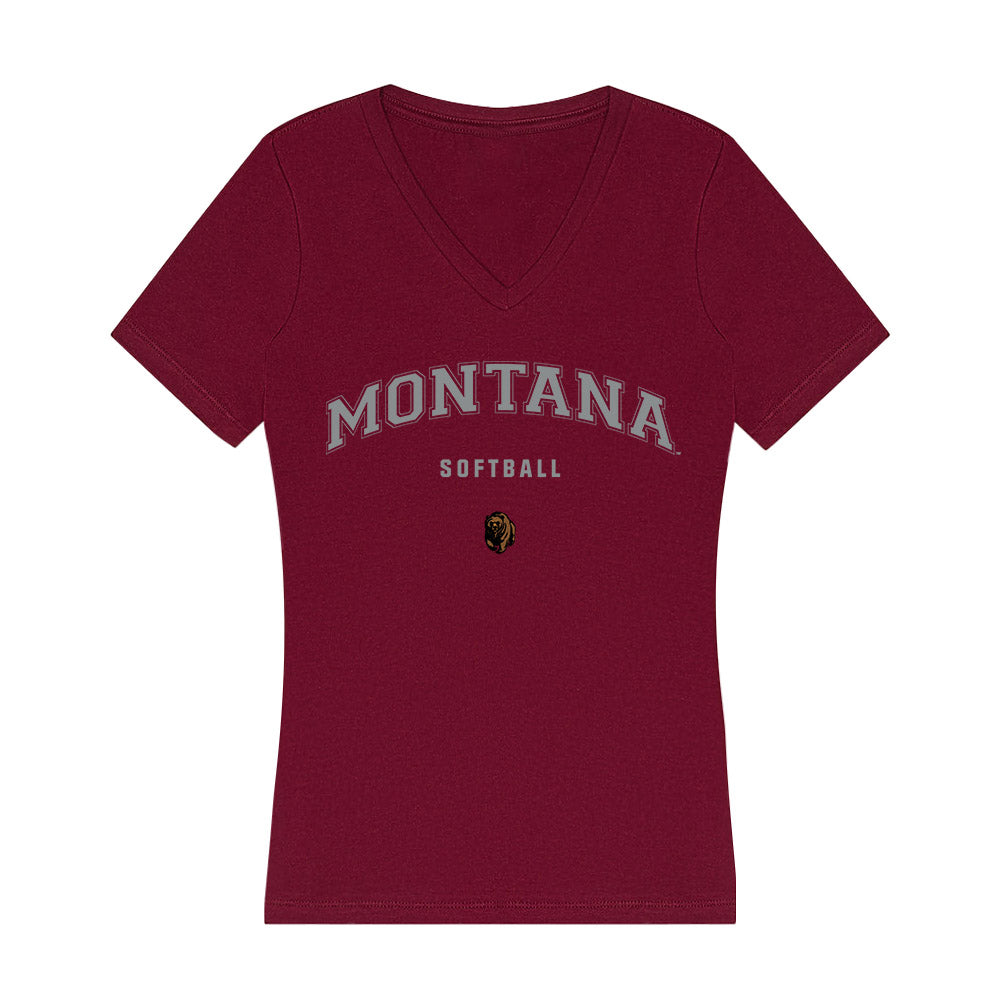 Montana - NCAA Softball : Hailey Boer - Women's V-Neck T-Shirt-0
