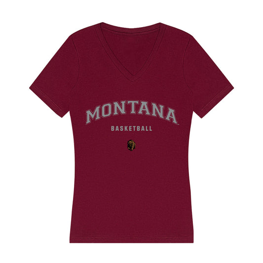 Montana - NCAA Men's Basketball : Amari Jedkins - Women's V-Neck T-Shirt-0