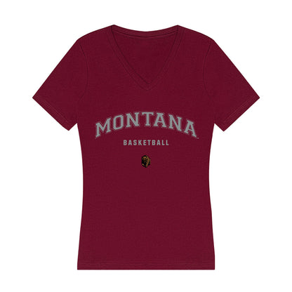Montana - NCAA Women's Basketball : Danielle Bartsch - Women's V-Neck T-Shirt-0