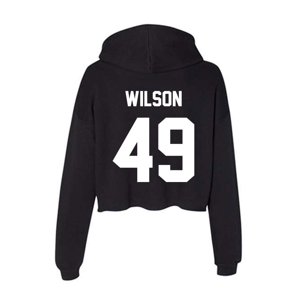Portland State - NCAA Football : Cole Wilson - Classic Shersey Women's Crop Fleece Hoodie-1