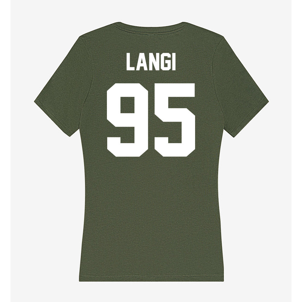 Portland State - NCAA Football : Siaosi Langi - Classic Shersey Women's V-Neck T-Shirt-1