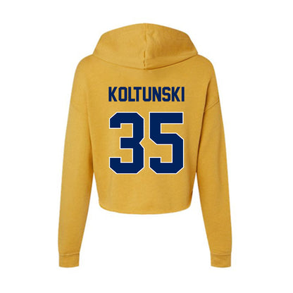 UW Eau Claire - NCAA Football : Tanner Koltunski - Women's Crop Fleece Hoodie-1