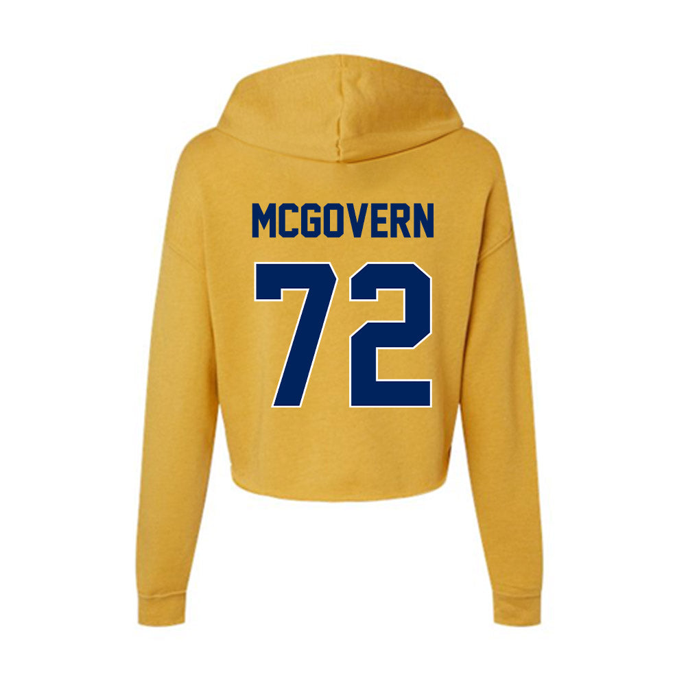 UW - Eau Claire - NCAA Football : Jimmy McGovern - Women's Crop Fleece Hoodie-1