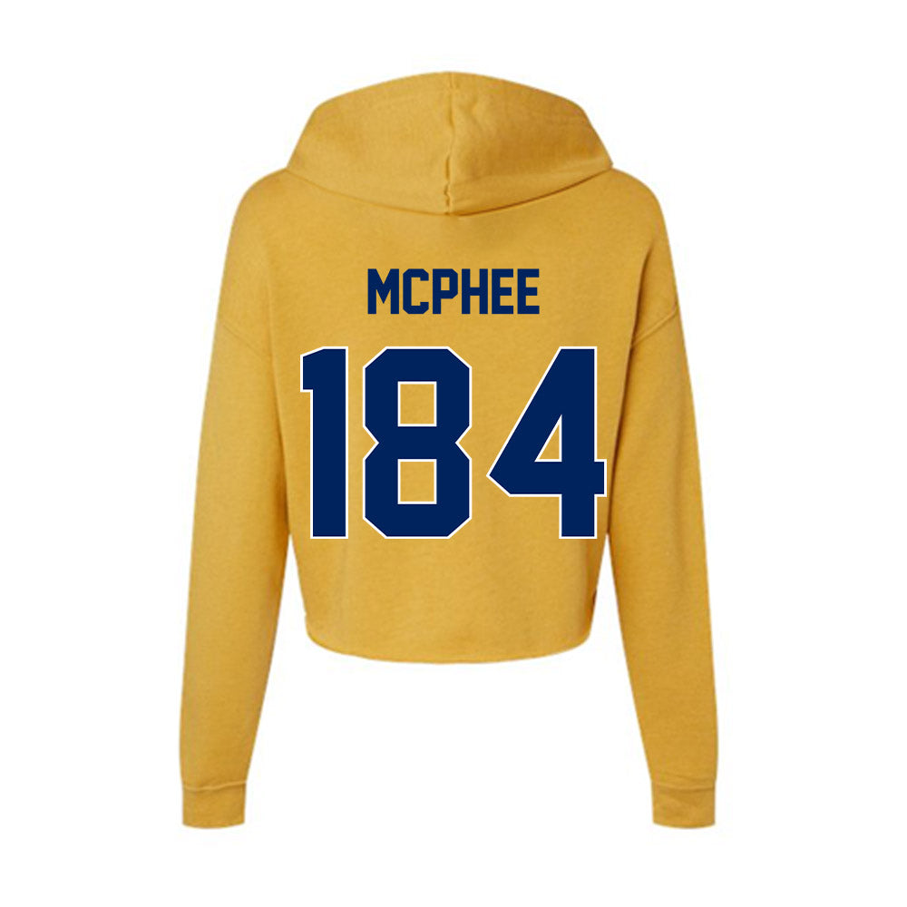 UW Eau Claire - NCAA Wrestling : Zak McPhee - Women's Crop Fleece Hoodie-1