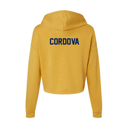 UW Eau Claire - NCAA Women's Gymnastics : Cadence Cordova - Women's Crop Fleece Hoodie-1