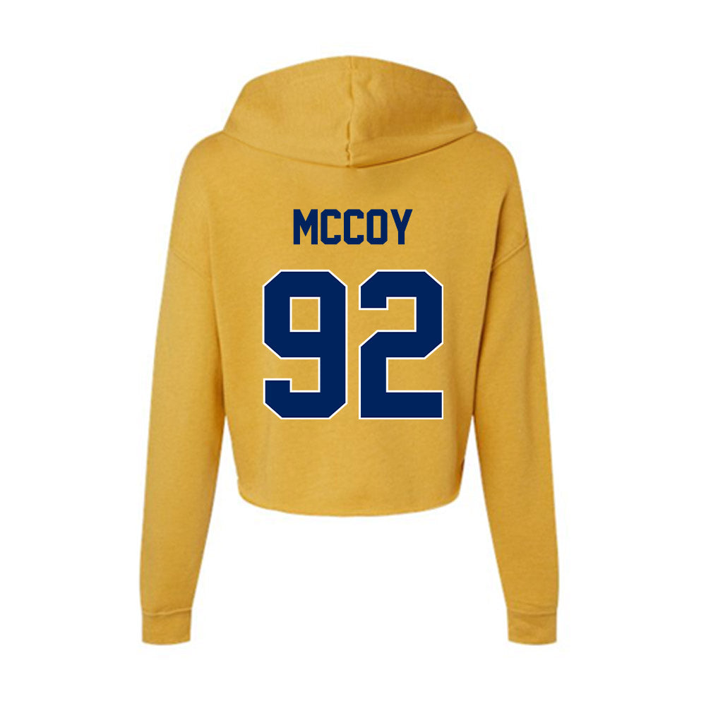 UW Eau Claire - NCAA Football : David McCoy - Women's Crop Fleece Hoodie-1