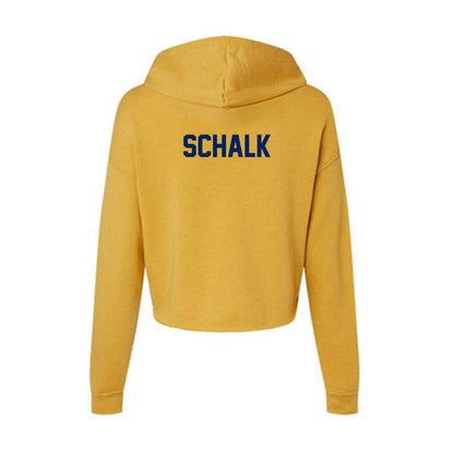 UW - Eau Claire - NCAA Men's Track & Field : Liam Schalk - Women's Crop Fleece Hoodie-1