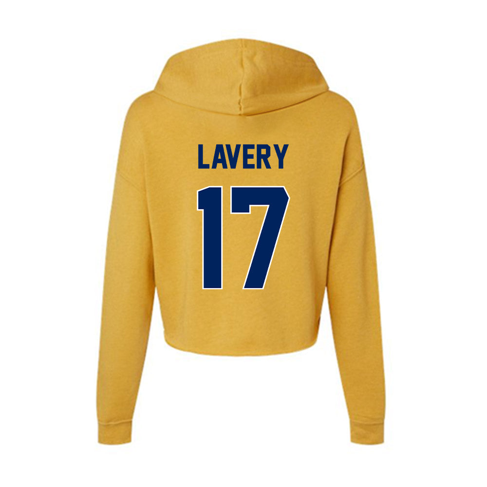 UW Eau Claire - NCAA Men's Ice Hockey : Luke Lavery - Women's Crop Fleece Hoodie-1