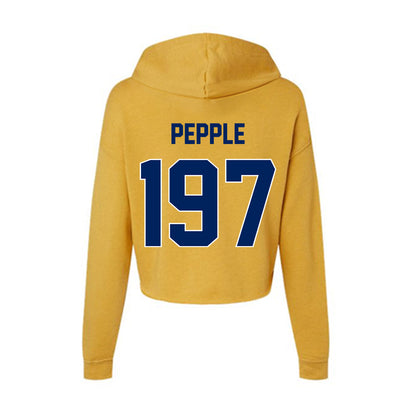 UW Eau Claire - NCAA Wrestling : Ian Pepple - Women's Crop Fleece Hoodie-1