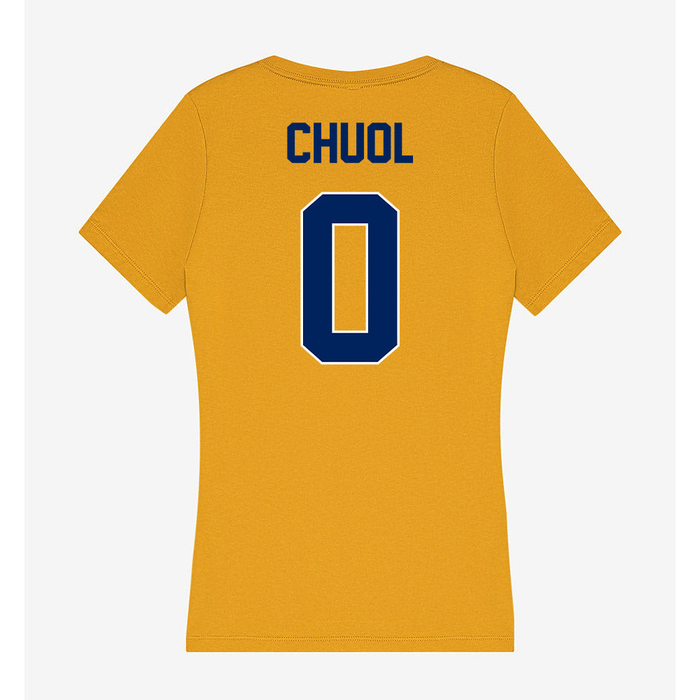 UW Eau Claire - NCAA Football : Yaach Chuol - Women's V-Neck T-Shirt-1