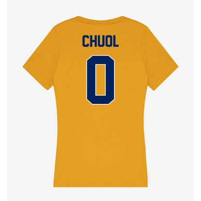 UW Eau Claire - NCAA Football : Yaach Chuol - Women's V-Neck T-Shirt-1
