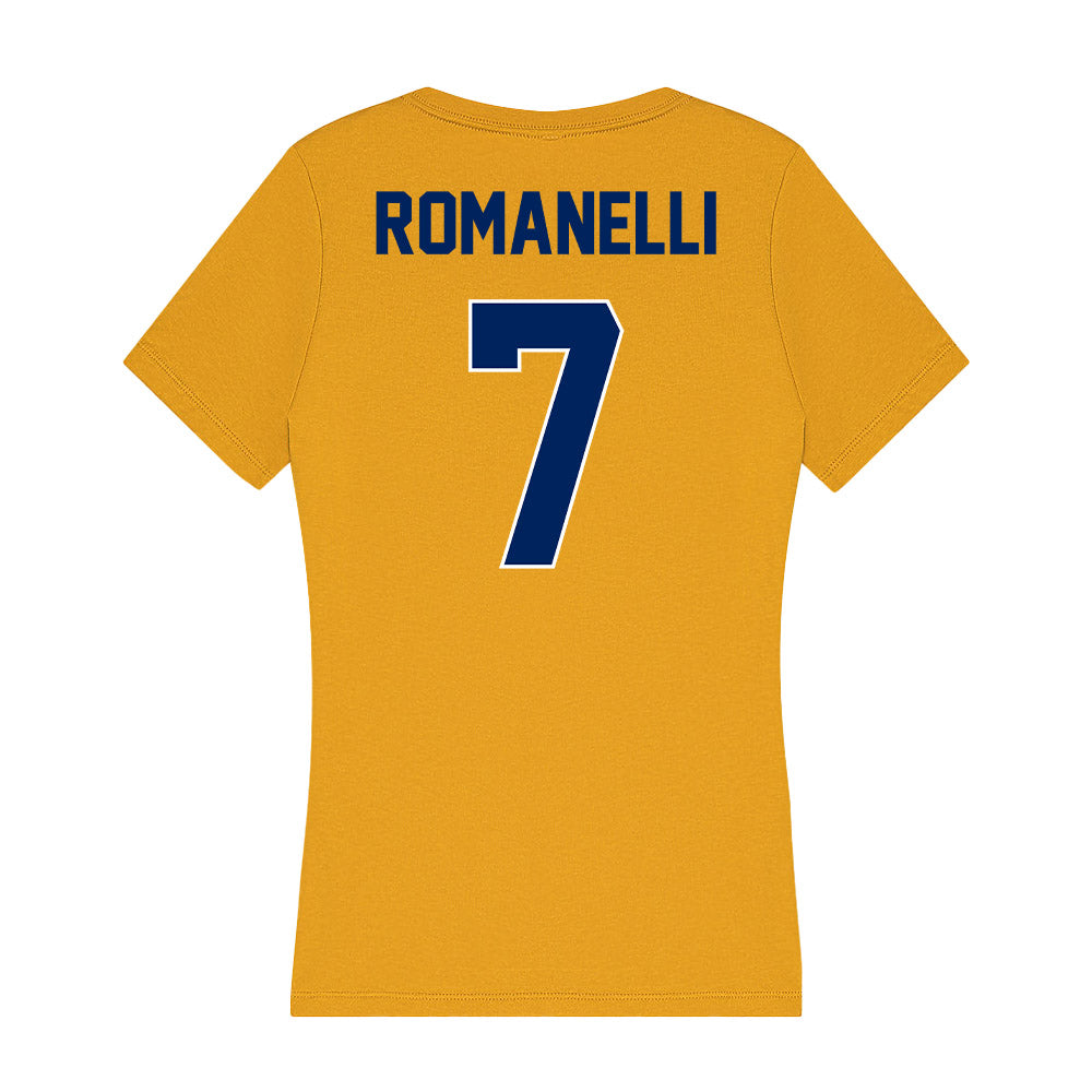  - NCAA Women's Lacrosse : Alexie Romanelli - Women's V-Neck T-Shirt-1