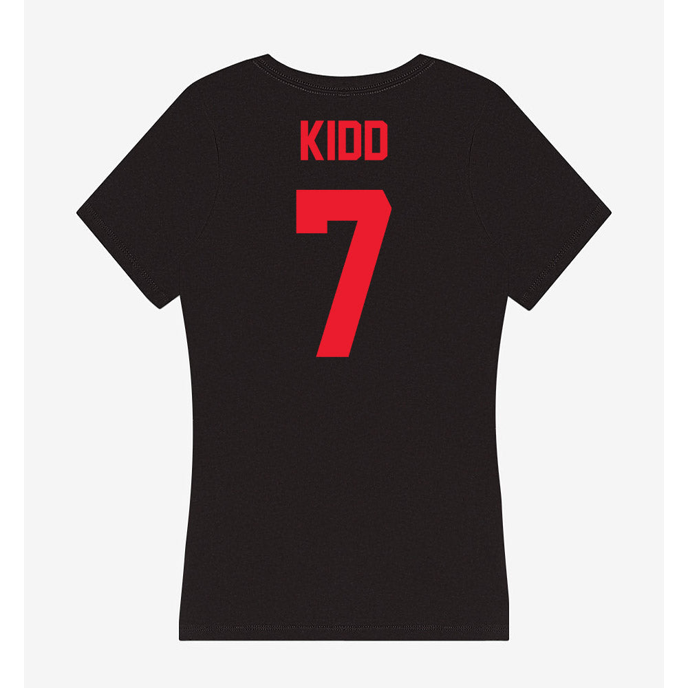 Southern Utah - NCAA Men's Basketball : Zeplin Kidd - Women's V-Neck T-Shirt-1