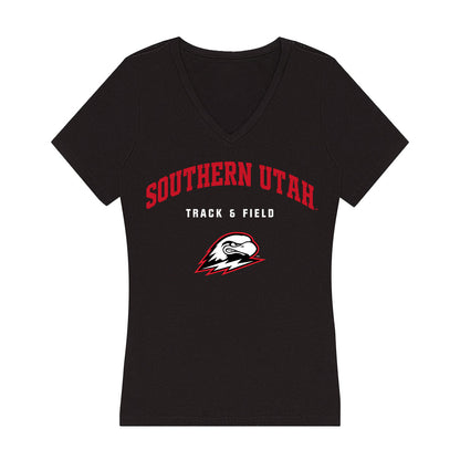 Southern Utah - NCAA Men's Track & Field : Ezra Nelson - Women's V-Neck T-Shirt-0