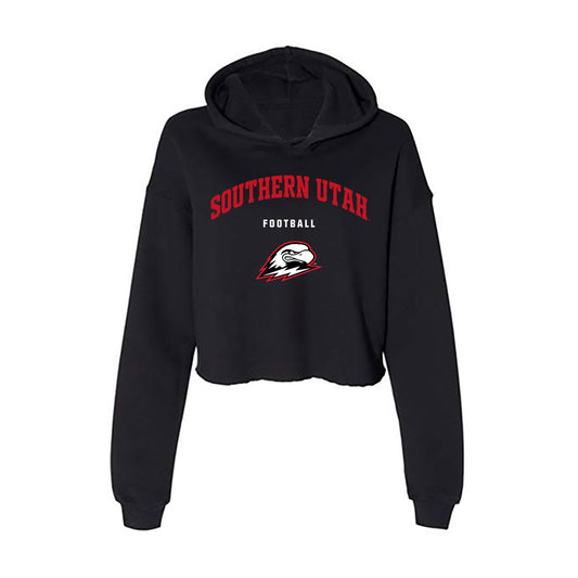 Southern Utah - NCAA Football : Tavian Edwards - Women's Crop Fleece Hoodie-0