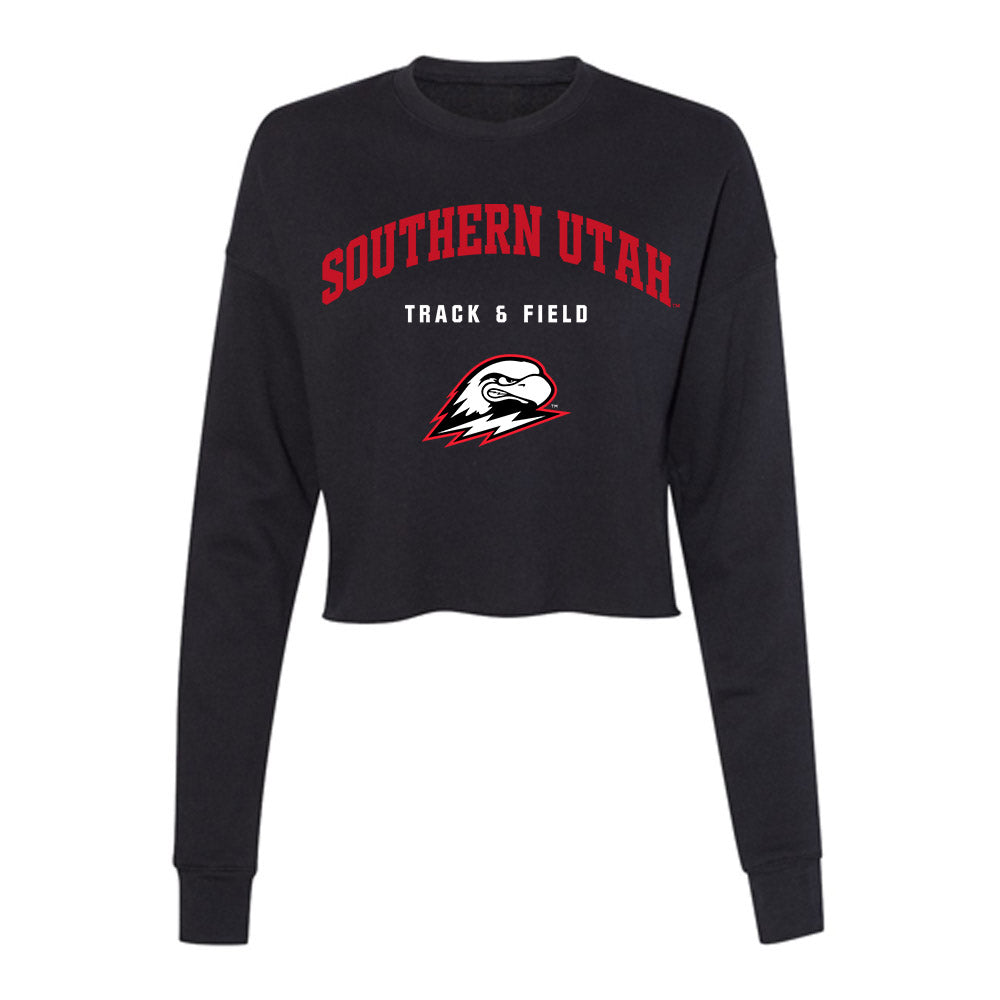 Southern Utah - NCAA Men's Track & Field : Ashton Miller - Women's Cropped Crew Fleece-0