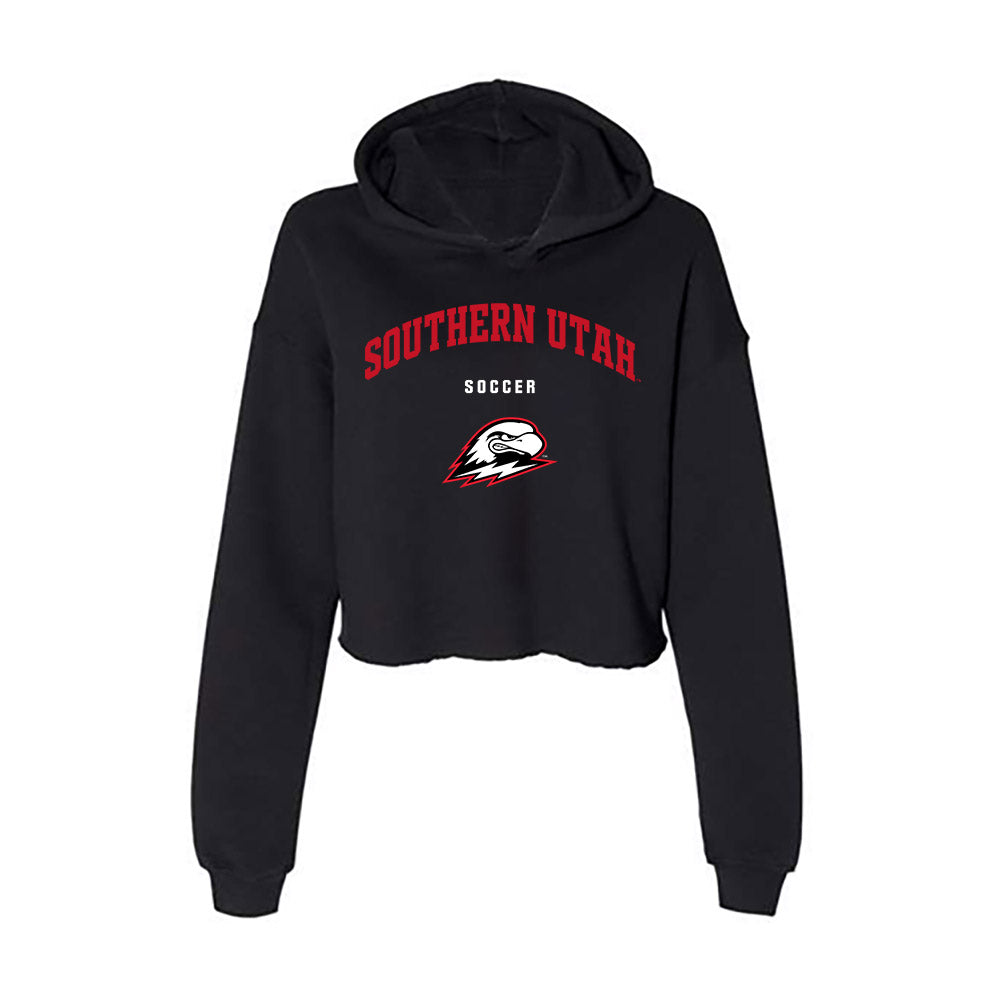 Southern Utah - NCAA Women's Soccer : Kaitlin Bustos - Women's Crop Fleece Hooded Sweatshirt-0
