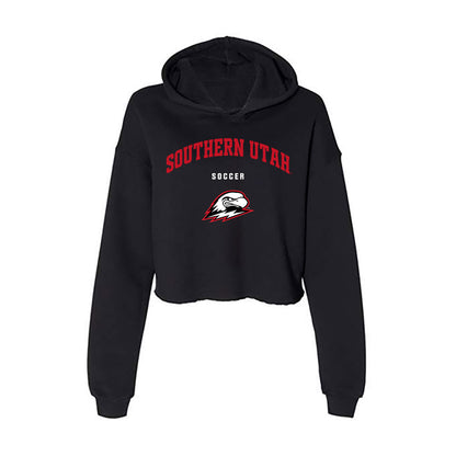 Southern Utah - NCAA Women's Soccer : Kaitlin Bustos - Women's Crop Fleece Hooded Sweatshirt-0
