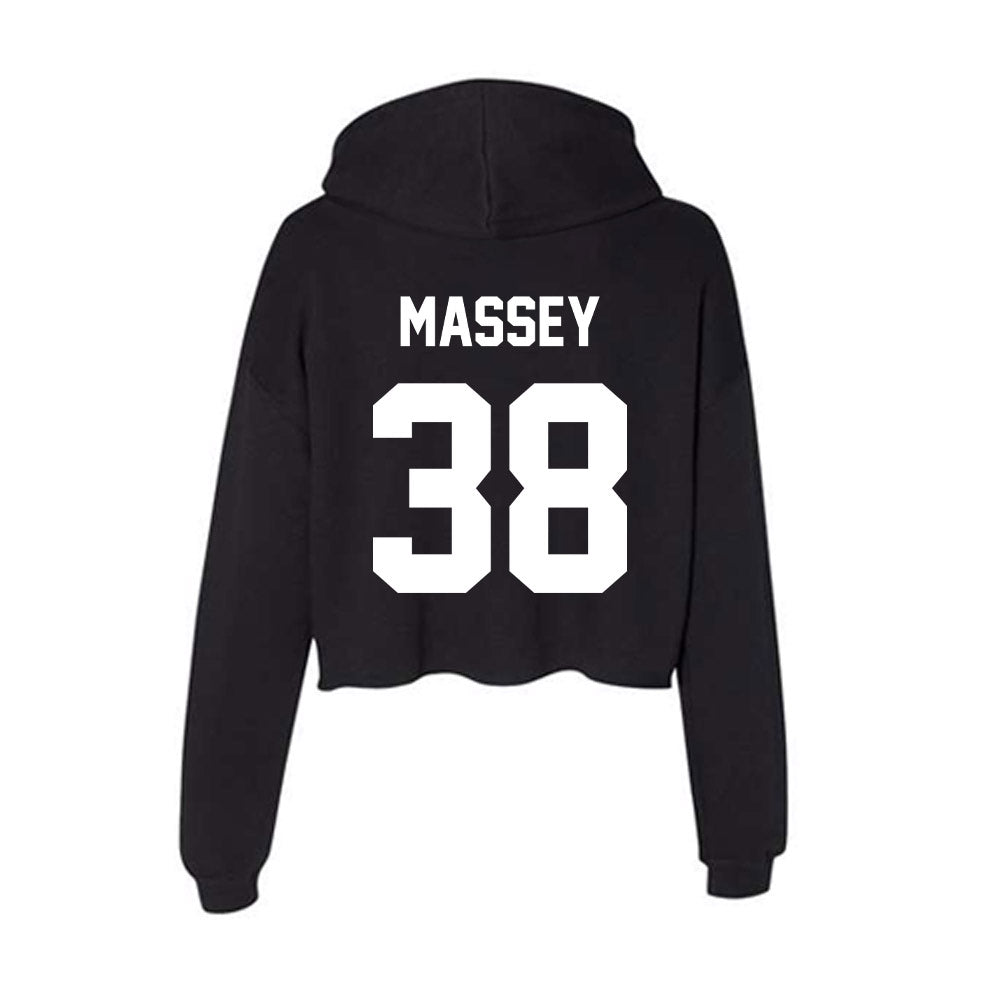 Utah Valley - NCAA Baseball : DJ Massey - Women's Crop Fleece Hoodie-1